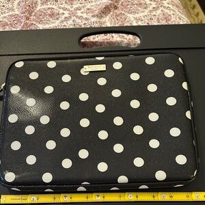 Kate Spade Black and White Dotted Tablet Sleeve